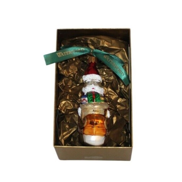 1997 Waterford Ornament Holiday Heirlooms Opulence Coll Santa's Journey In Box - Picture 3 of 8